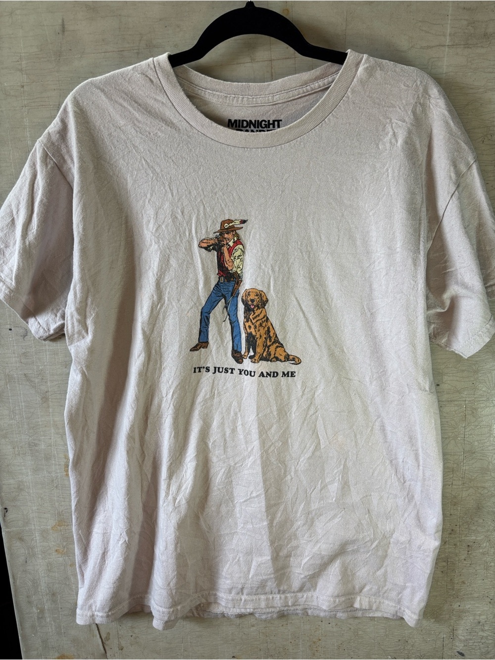 Cream Graphic Dog Tee - It's Just You and Me